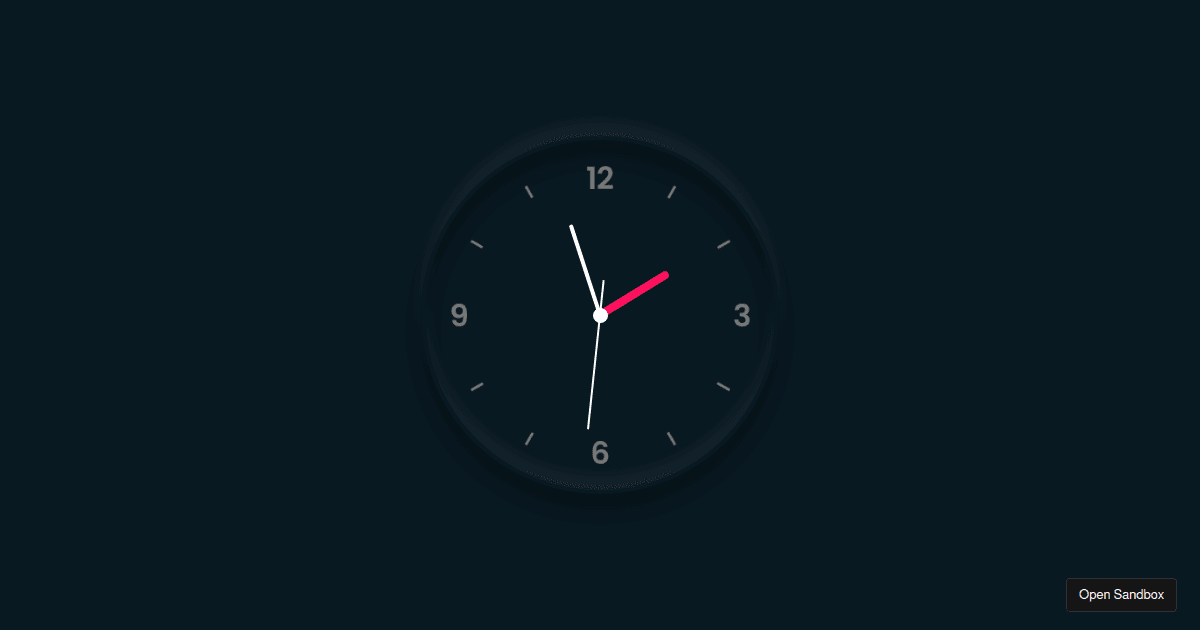 Dark-theme digital clock web app